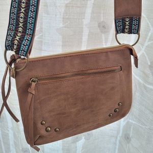 Tan suede bag
